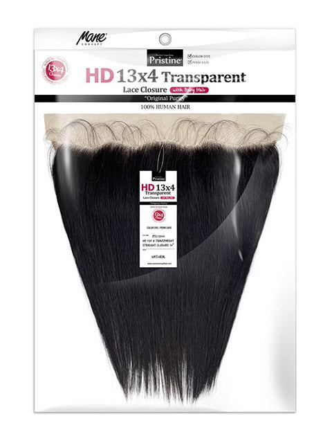 Mane Concept Pristine 100% Human Hair HD Transparent 13x4 STRAIGHT Lace Closure (PTC132)