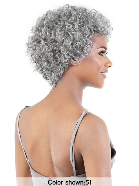 Motown Tress Human Hair Silver Gray Hair Collection Wig - SH.FIT