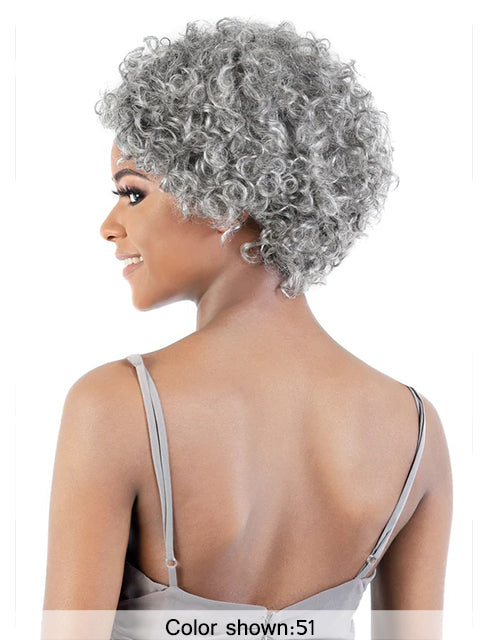 Motown Tress Human Hair Silver Gray Hair Collection Wig - SH.FIT