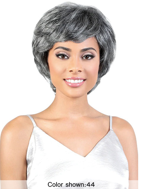 Motown Tress Human Hair Silver Gray Hair Collection Wig - SH.RITA