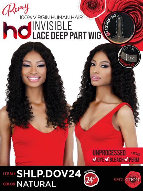 Seduction Remy Human Hair HD Invisible Lace Deep Part Wig - SHLP.DOV24