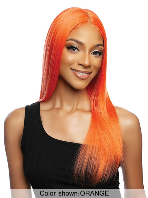 Mane Concept Trill 13A Human Hair HD Pre-Colored Lace Front Wig - TROC208 13A ORANGE STRAIGHT 28"