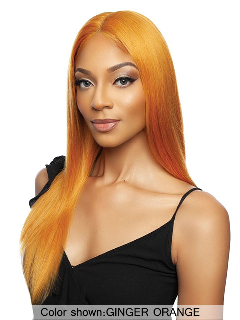Mane Concept Trill 13A Human Hair HD Pre-Colored Lace Front Wig - TROC209 13A GINGER ORANGE STRAIGHT