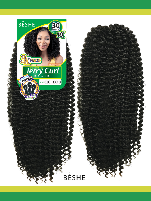 Beshe JERRY CURL Crochet Braid 10 CJC.3X10