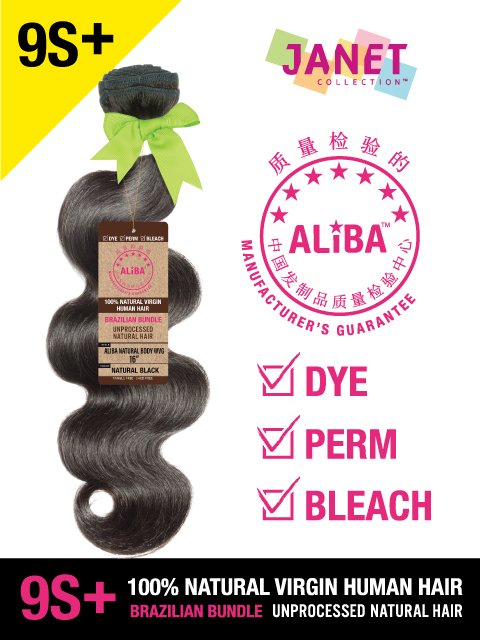 Janet Collection Aliba Unprocessed Hair 9S+ NATURAL BODY Weave