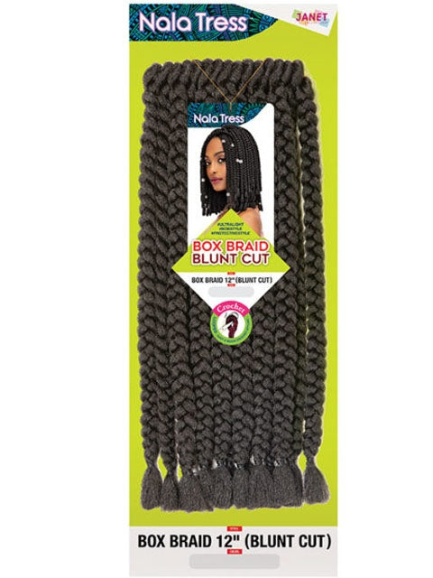 Janet Collection Nala Tress BOX BRAID BLUNT CUT Crochet Braid 12 BBB12