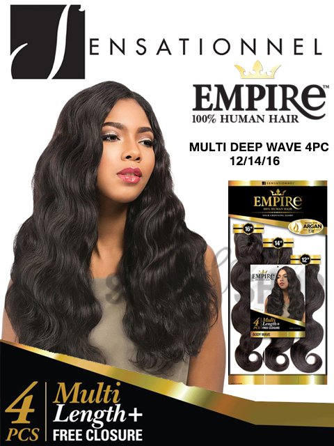Sensationnel Empire Collection 100% Human Hair MULTI BODY WAVE Weave 4pc 12/14/16
