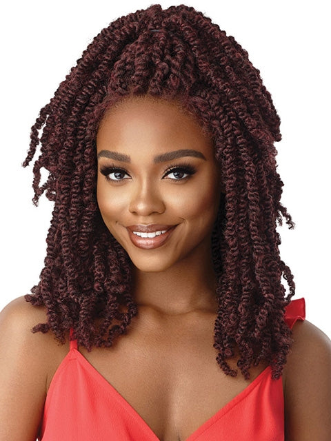 Outre X-Pression Twisted Up Braided Glueless Lace Front Wig - WAVY BOMB TWIST 18
