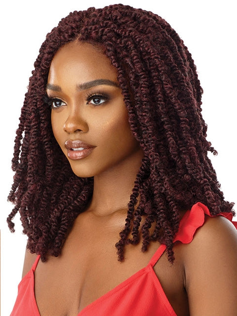 Outre X-Pression Twisted Up Braided Glueless Lace Front Wig - WAVY BOMB TWIST 18