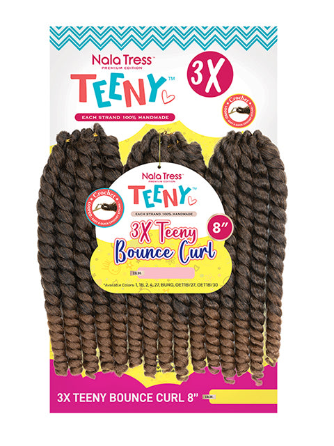 Janet Collection Nala Tress 3X TEENY BOUNCE CURL Crochet Braid 8