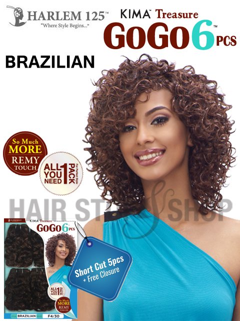 Harlem 125 Kima Treasure Gogo BRAZILIAN Weave 6pc (GO6BZ)