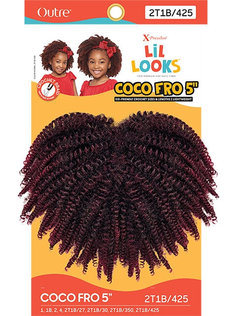 [MULTI PACK DEAL] Outre X-Pression Lil Looks COCO FRO Crochet Braid 5 ...