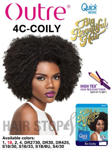 Outre Quick Weave Big Beautiful Hair Half Wig - 4C COILY