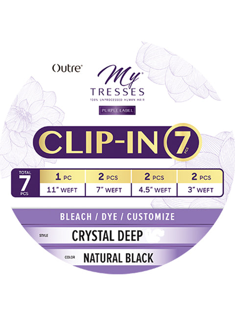 Outre MyTresses Purple Label Human Hair CRYSTAL DEEP Clip In Hair 7pc