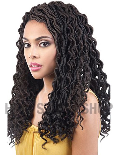 Beshe Feather Lite CURLY FAUX LOCS Crochet Braid 3pc 18 C.CFAUX318