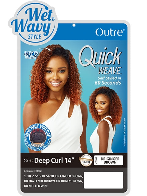 Outre Quick Weave Half Wet & Wavy Wig - DEEP CURL 14