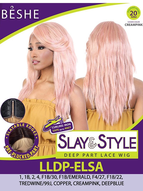 Beshe Heat Resistant Lady Lace Slay and Style Deep Part Lace Wig - LLDP ELSA