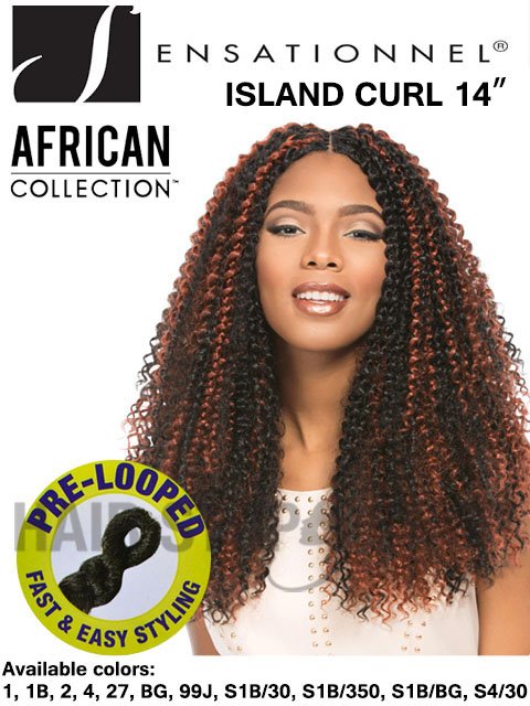 Sensationnel African X-Pression ISLAND CURL Crochet Braid 14