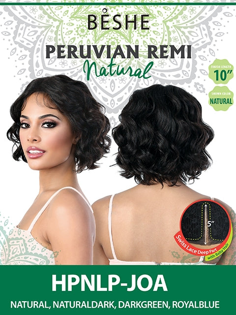 Beshe Peruvian Remi Natural Human Hair Swiss Deep Part Lace Wig - HPNLP.JOA