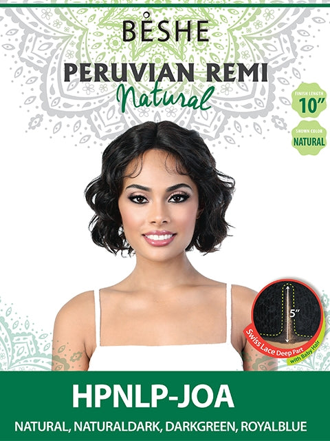 Beshe Peruvian Remi Natural Human Hair Swiss Deep Part Lace Wig - HPNLP.JOA