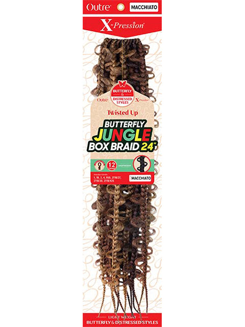 [MULTI PACK DEAL]  Outre X-Pression Twisted Up BUTTERFLY JUNGLE BOX BRAID 24" 10packs