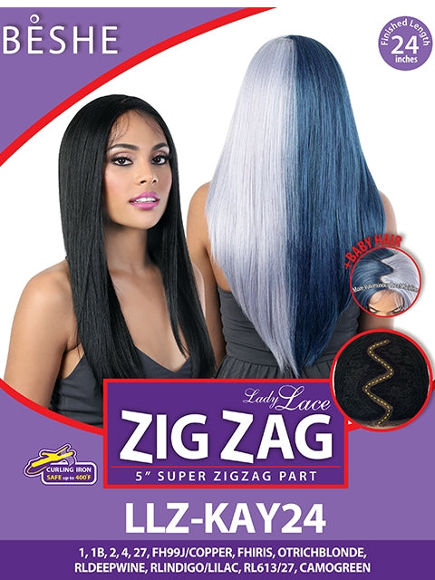 Beshe Lady Lace 5 Super Zig Zag Lace Part Wig - LLZ KAY24
