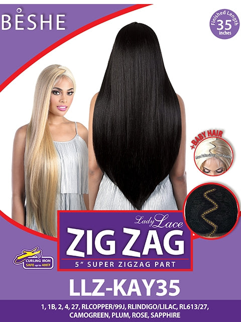 Beshe Lady Lace 5 Super Zig Zag Lace Part Wig - LLZ KAY35