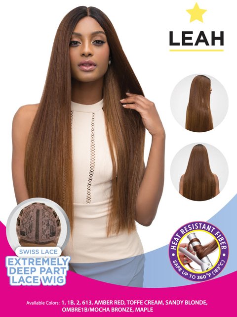 Janet Collection Extended Part Deep Swiss Lace Front Wig  - LEAH  *FINAL SALE