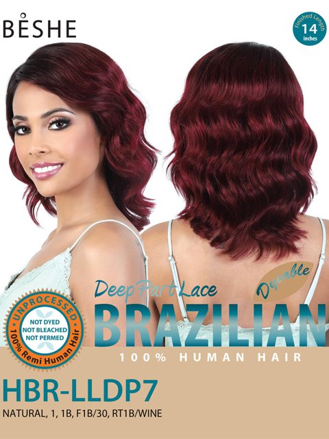 Beshe Brazilian Remi Human Hair Lace Deep Part Wig - HBR-LLDP7