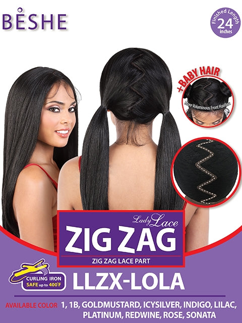 Beshe Lady Lace Vixenable Zig Zag Lace Part Wig - LLZX LOLA