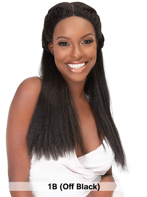 Janet Collection Synthetic Natural Me Deep Part Braid Lace Wig - LULU *SALE