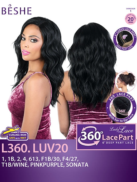 Beshe Lady Lace 6 Deep Part 360 Lace Wig - L360 LUV20