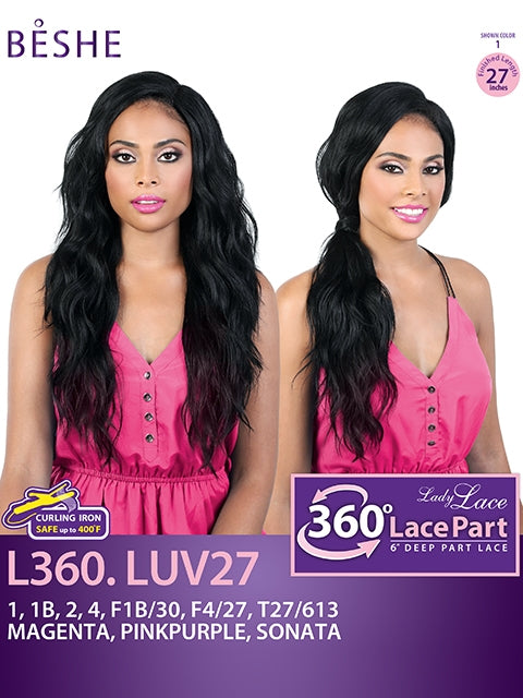 Beshe Lady Lace 6 Deep Part 360 lace Wig - L360 LUV27