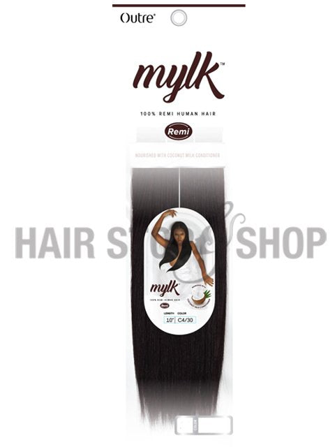 Outre Remi Human Hair MYLK Yaki Weave 8"
