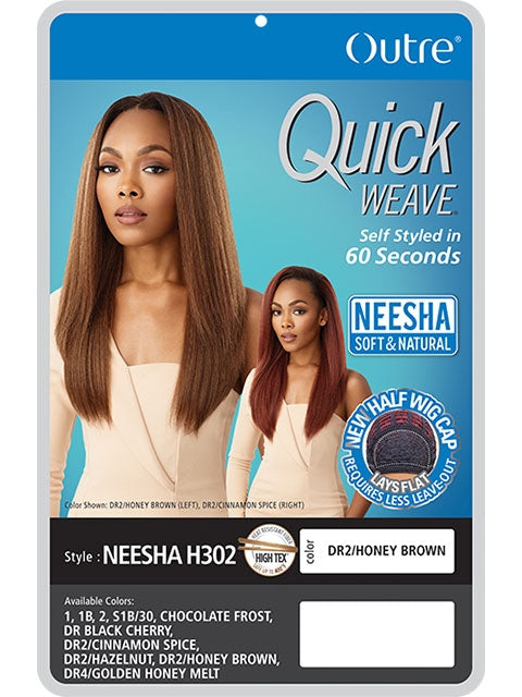 Outre Quick Weave Soft and Natural Half Wig - NEESHA H302