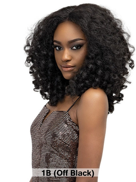 Janet Collection Synthetic Natural Me Deep Part Lace Wig - ZARA