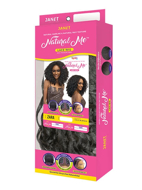 Janet Collection Synthetic Natural Me Deep Part Lace Wig - ZARA