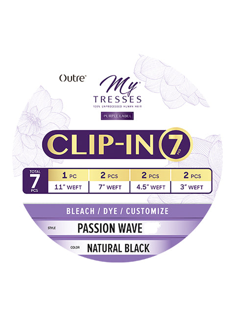 Outre MyTresses Purple Label Human Hair PASSION WAVE Clip In Hair 7pc