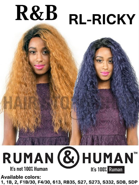 R&B Collection Ruman & Human Lace Front Wig - RL RICKY