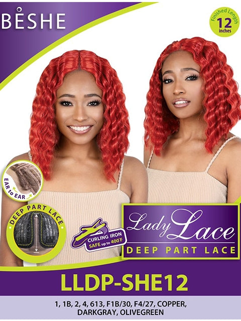 Beshe Heat Resistant Lady Lace Deep Part Lace Front Wig - LLDP-SHE12