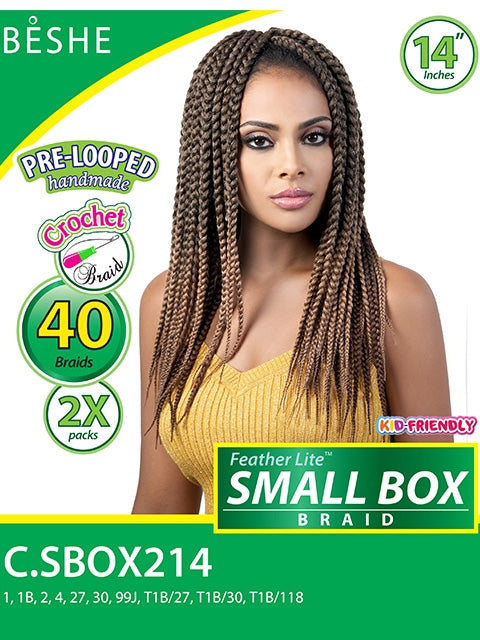 Beshe Pre-Looped 2X SMALL BOX Crochet Braid 14 C.SBOX214