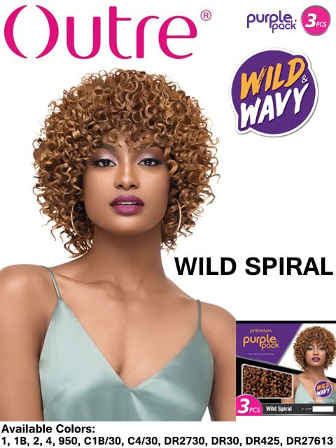 Outre Premium Purple Pack Wild & Wavy WILD SPIRAL Weave 3pc