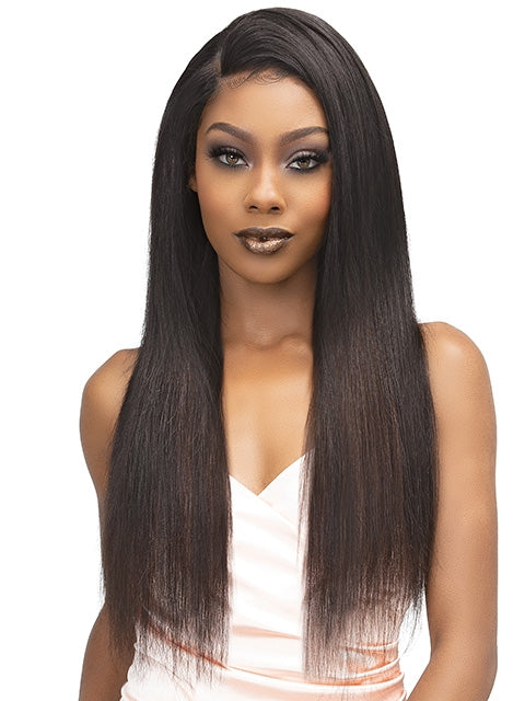 Janet Collection Melt 100% Virgin Human Hair NATURAL STRAIGHT Weave 3pcs + 4x5 HD Closure