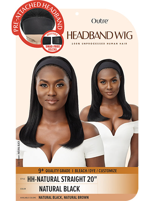 Outre Headband Human Hair Wig - NATURAL STRAIGHT 20