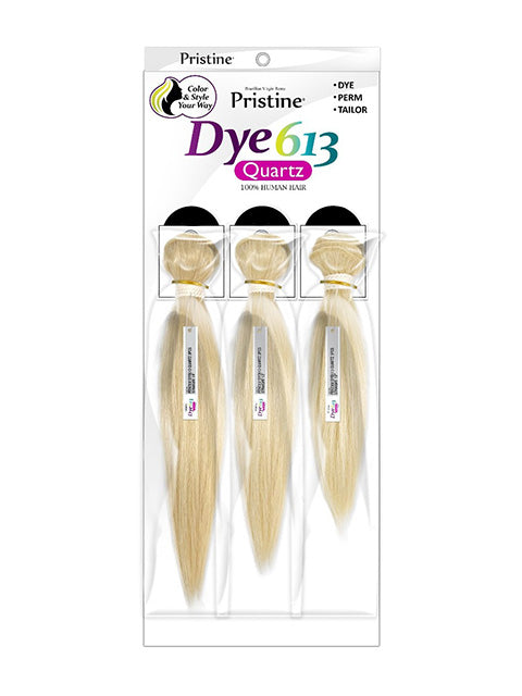 Mane Concept Human Hair Pristine Dye 613 STRAIGHT Weave 3PCS (PDW302)
