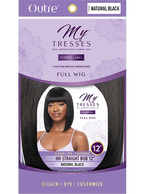 Outre MyTresses Purple Label 100% Human Hair Full Wig - STRAIGHT BOB 12