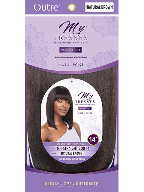 Outre MyTresses Purple Label 100% Human Hair Full Wig - STRAIGHT BOB 14