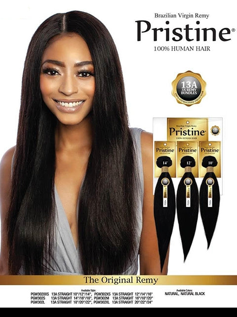 Mane Concept 13A Pristine 100% Human Hair STRAIGHT Weave 3pc (PGW302)