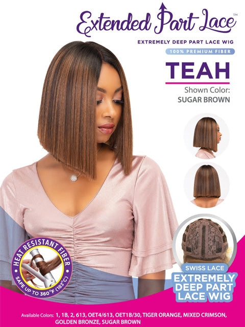 Janet Collection Extended Part Deep Swiss Lace Front Wig  - TEAH *SALE