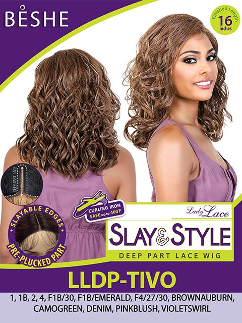 Beshe Heat Resistant Lady Lace Slay and Style Deep Part Lace Wig - LLDP TIVO